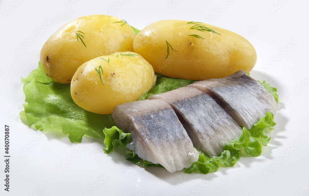 Herring with boiled potato