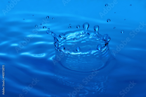 Macro Image of Water Drop Forming Crown
