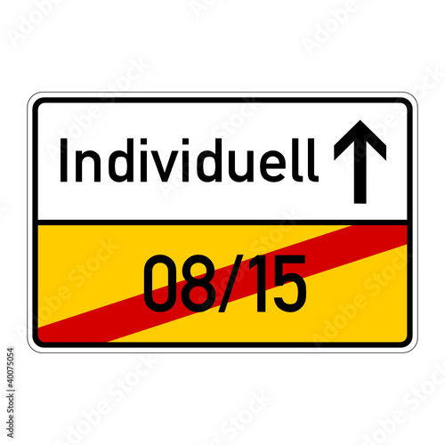 ortsschild 08/15 individuell I