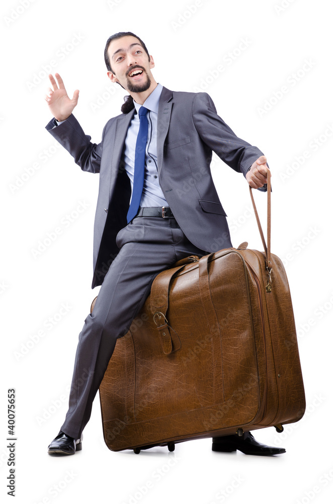 Business travel concept with businessman Business travel concept with businessman