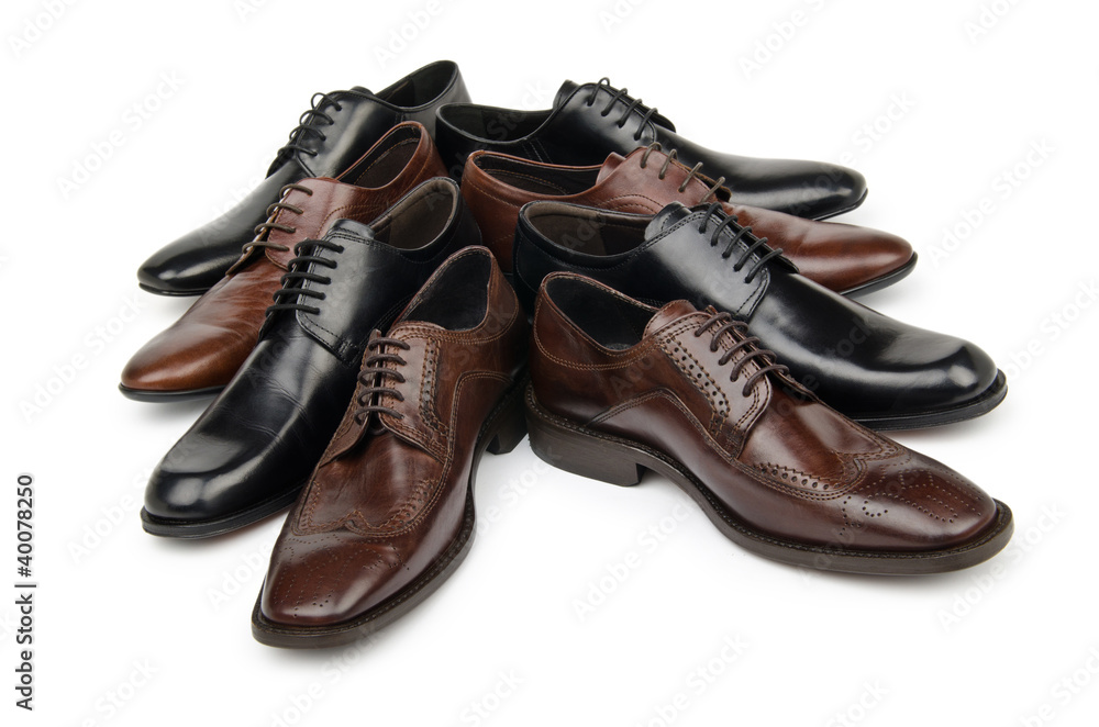 Male shoes in fashion concept Male shoes in fashion concept