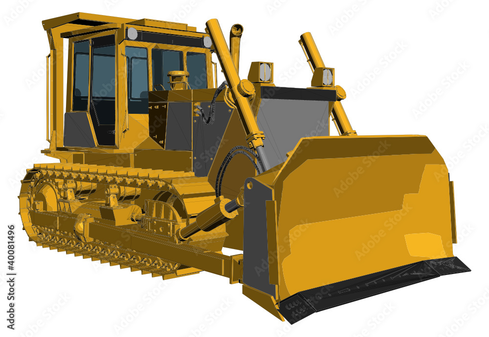 Obraz premium Bulldozer Vector 01