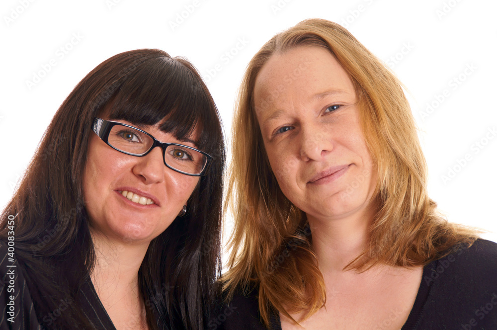 Portrait of two pretty young women Portrait of two pretty young women
