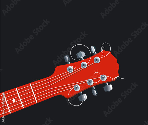 roter Gitarrenhals