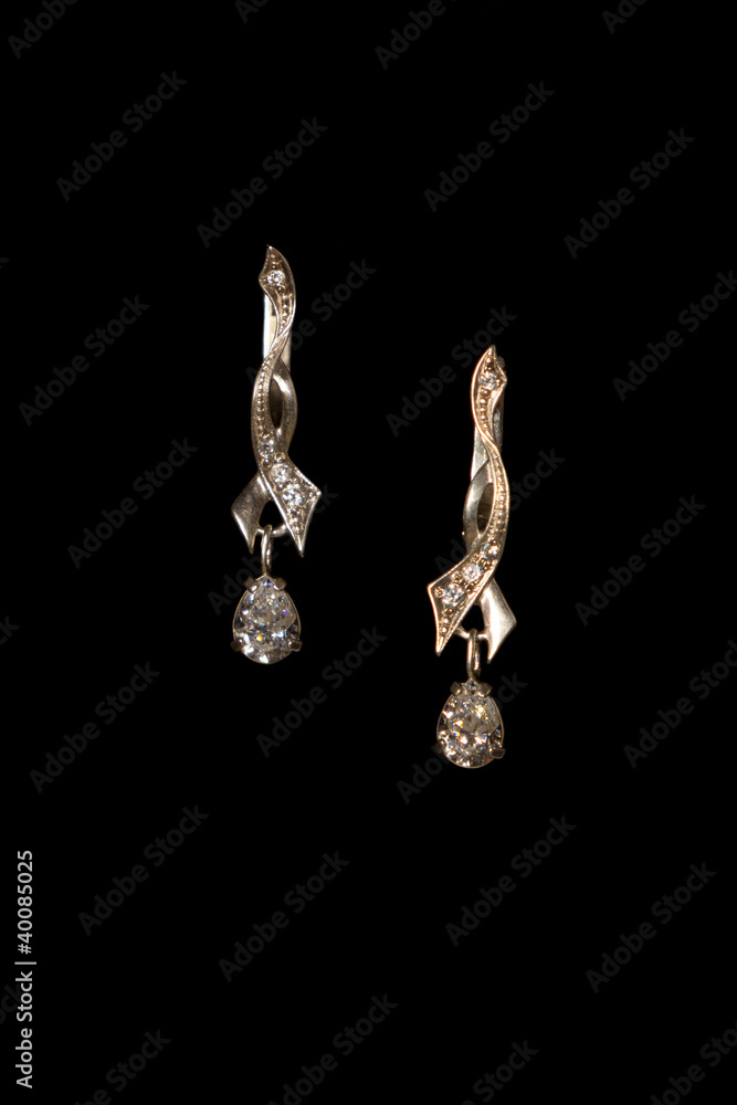 Fototapeta premium Shining earrings