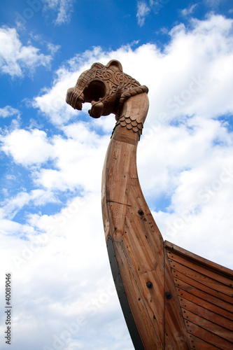forepart of the Viking ship, Wyborg, Russia