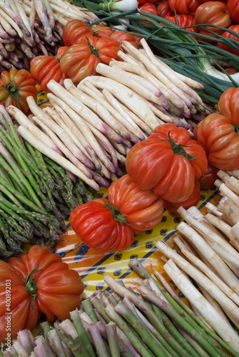 étalage fruit et légume du marché