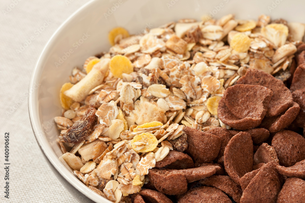 Cereals made from whole grain and chocolate crunchy Cereals made from whole grain and chocolate crunchy