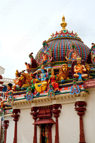 Hinduistic temple Shri-Mariamman. Chinatown, Singapore