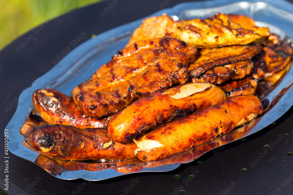 Grill im Garten,Platte Grill im Garten,Platte