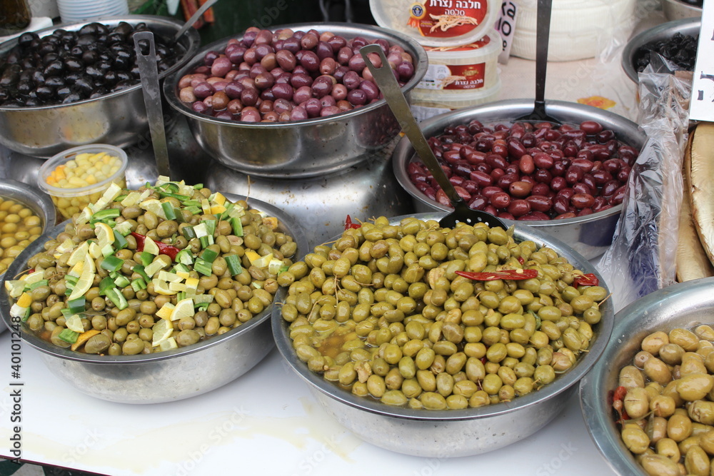 Olives at the market