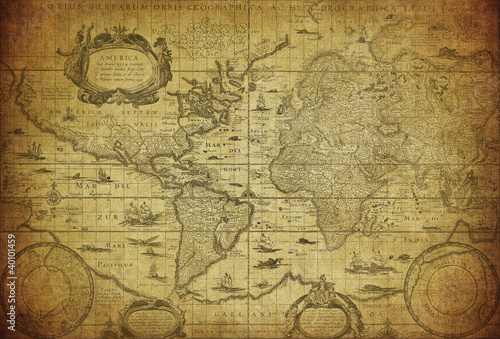 vintage map of the world 1635