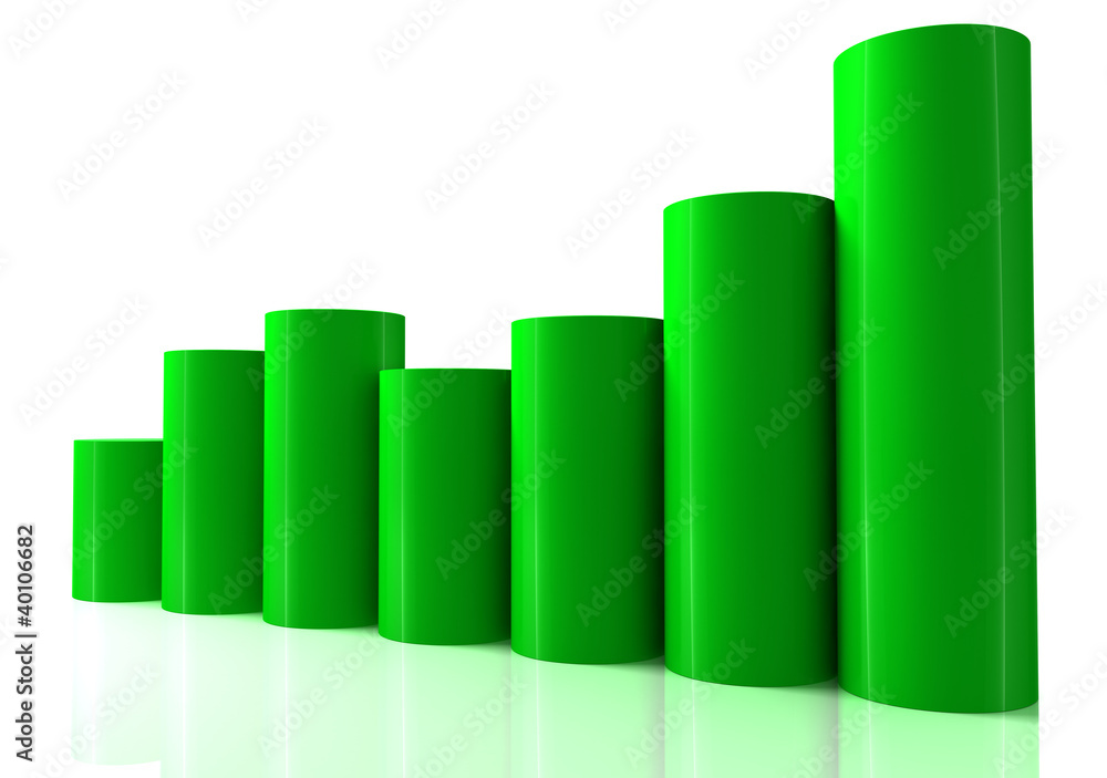 Growing bar chart from color blocks Growing bar chart from color blocks