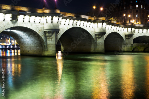 Seine river at night