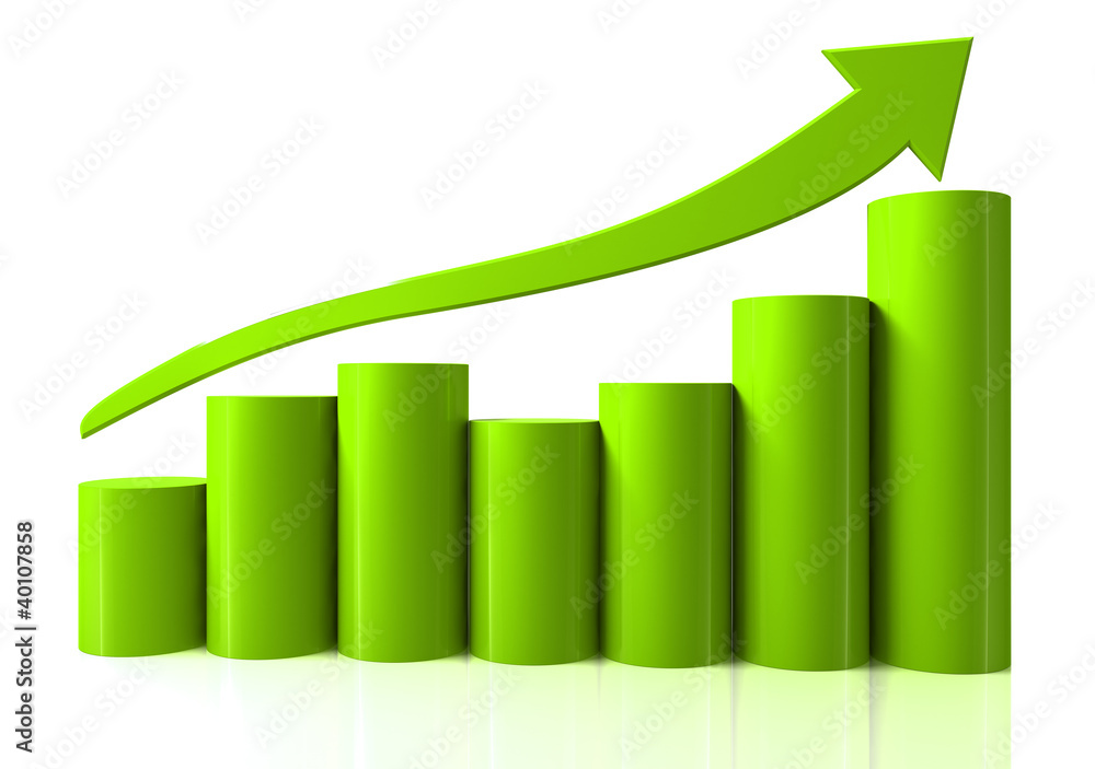 Growing bar chart from color blocks Growing bar chart from color blocks