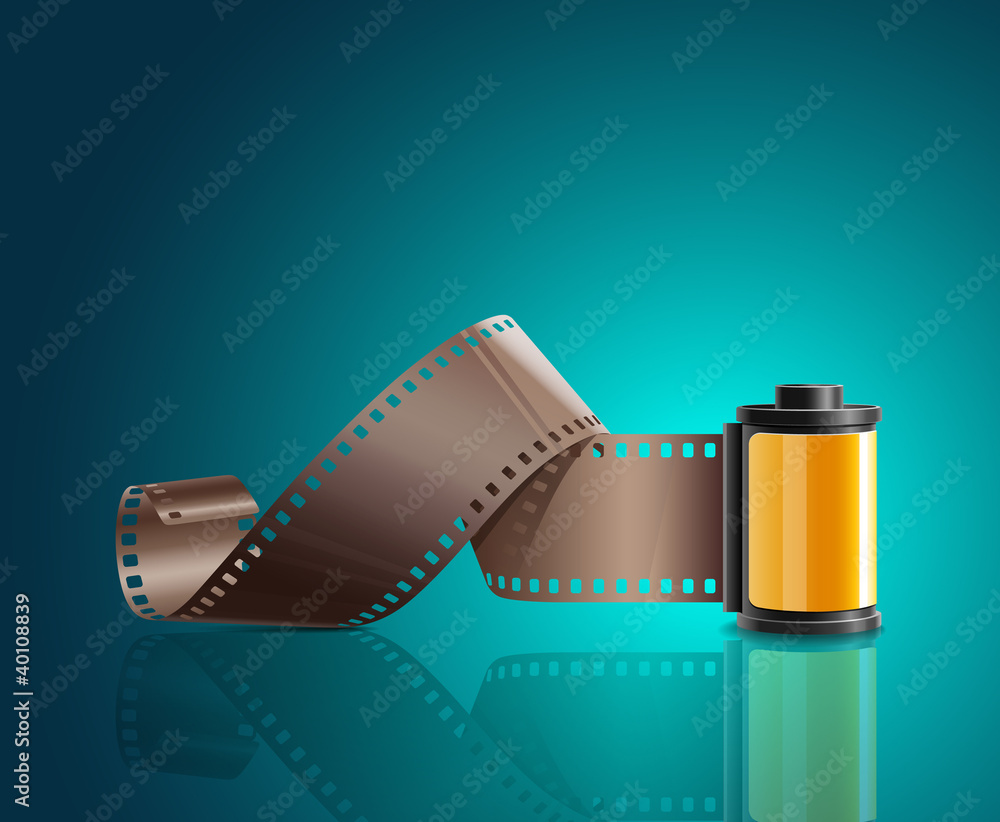 Camera film roll design vector illustration