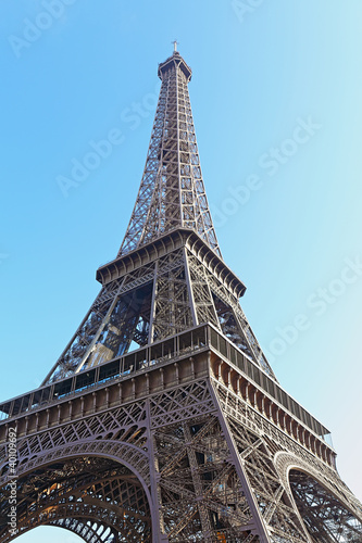 Eiffel Tower on blue sky