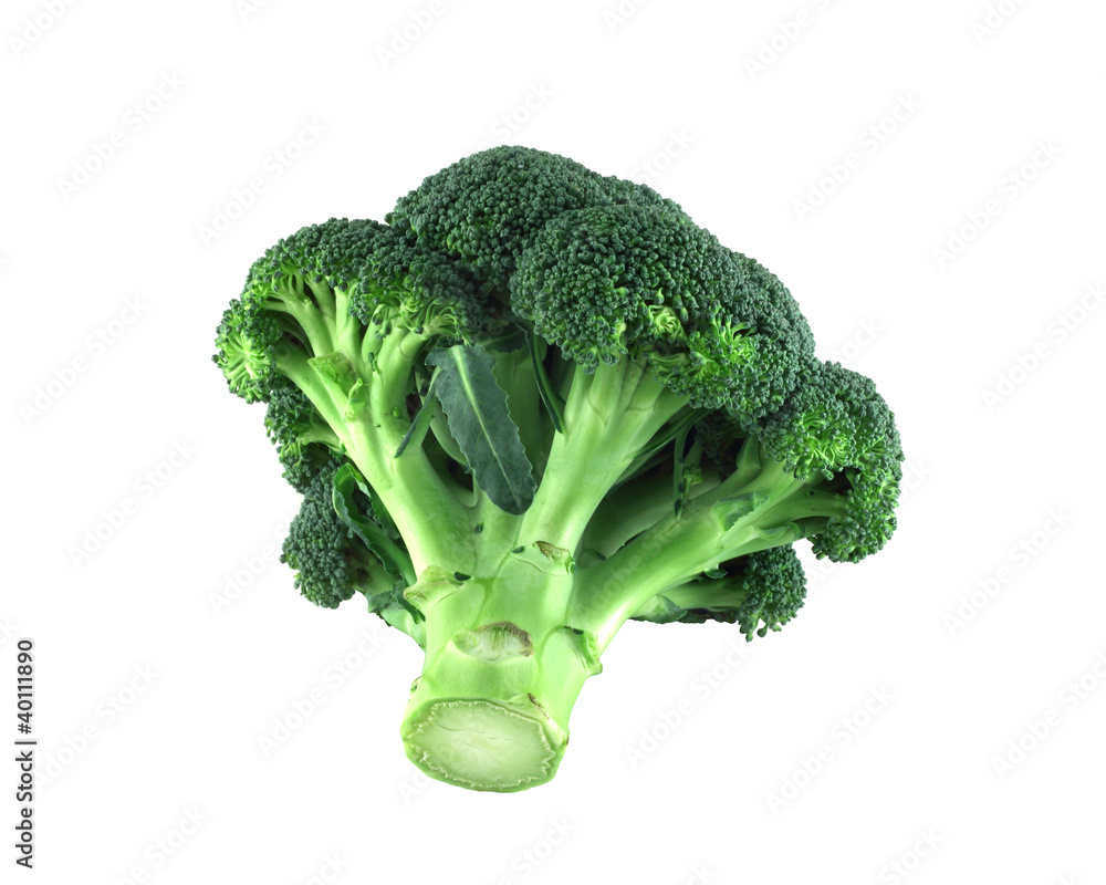 Broccoli on white