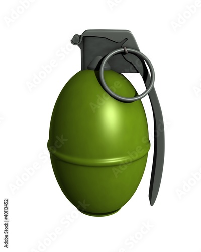 3D Rendered Isolated M61 Grenade