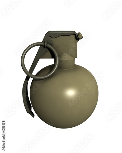 3D Rendered Isolated M67 Grenade