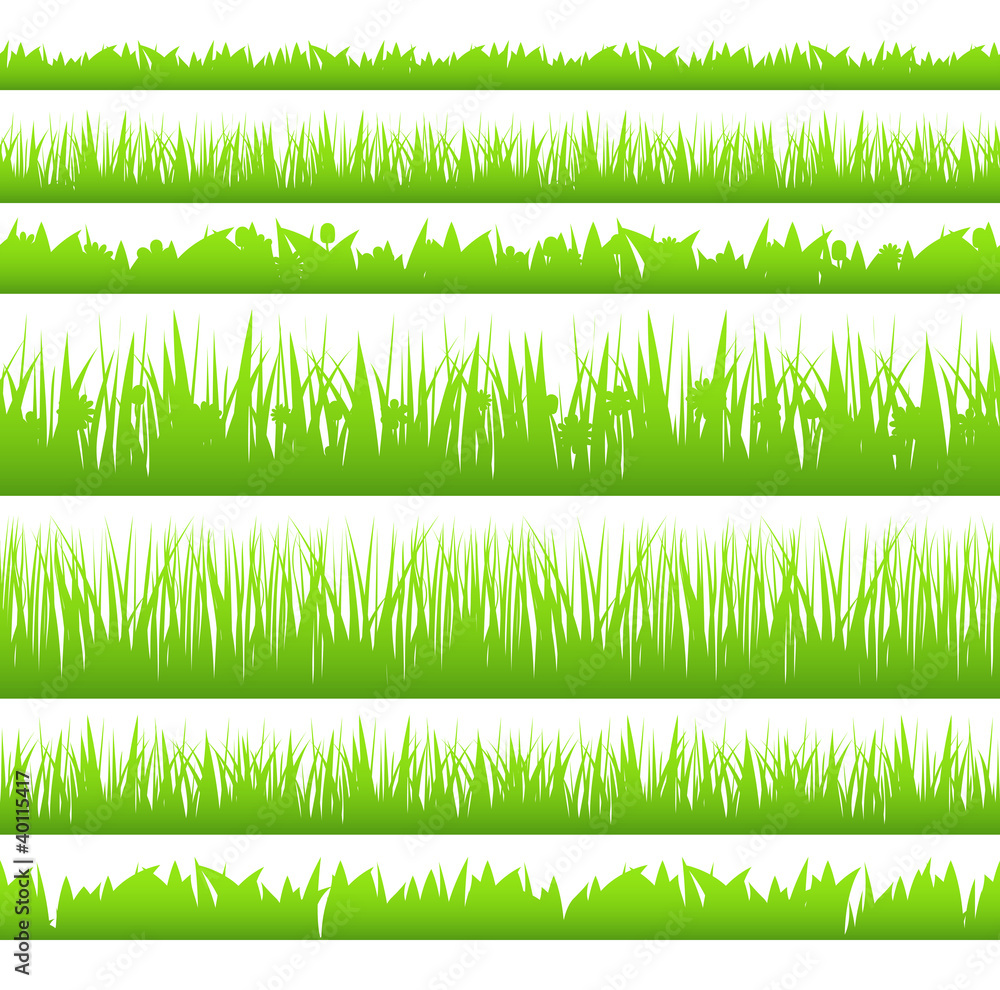 Obraz premium Silhoette of seamless grass