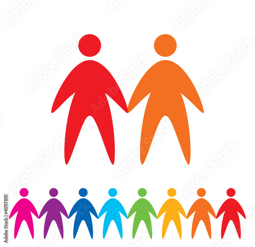People icons, abstract vector illustration