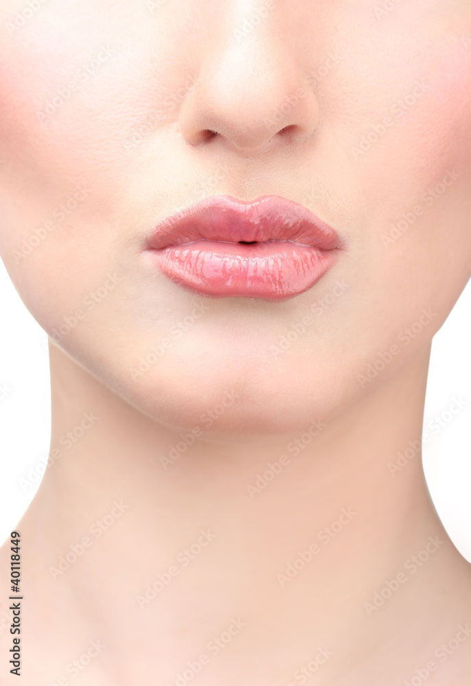 Obraz premium beautiful make up of gloss lips