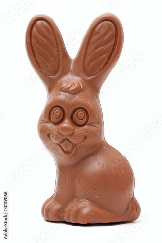 Easter chocolate bunny on white background © Diana Taliun