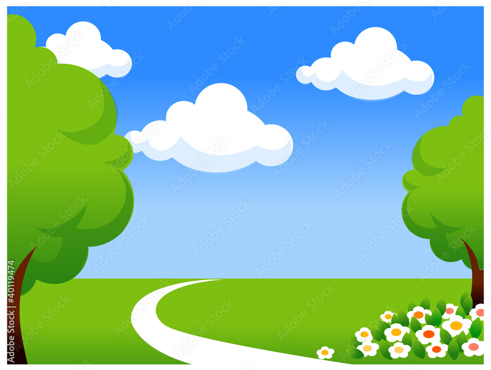 Fototapeta premium Green landscape