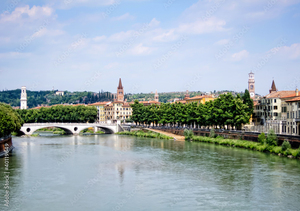 Cityscape of Verona, Italy