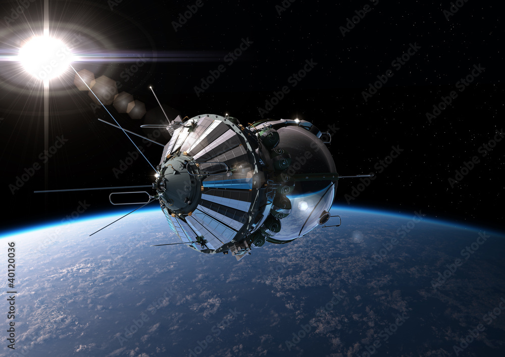 Foto The first spaceship at the orbit