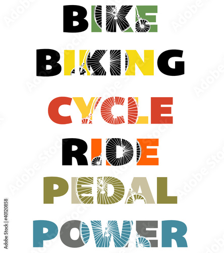 Cycling text graphics photo