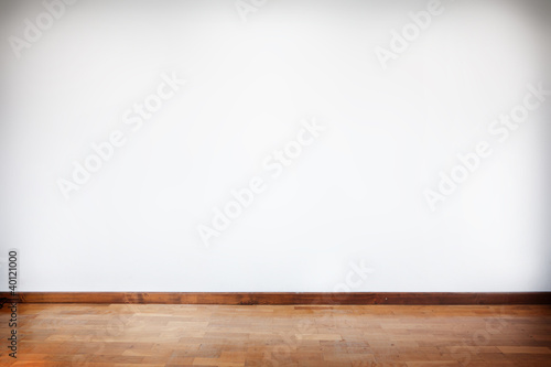 Tela empty room with wooden parquet