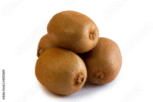 kiwi fruit isolated with Clipping Path on white .