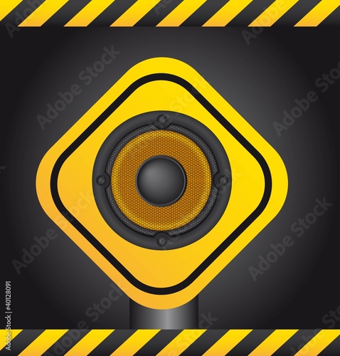 speaker over sign