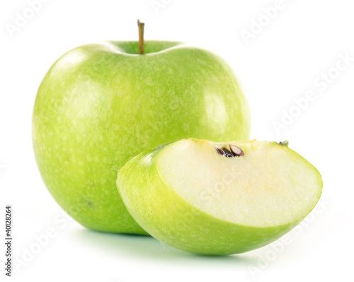 Green apple isolated on white