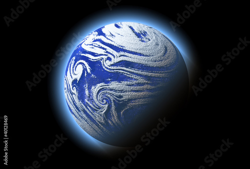 abstract hurricane on blue planet  atmosphere  cosmos  tornado