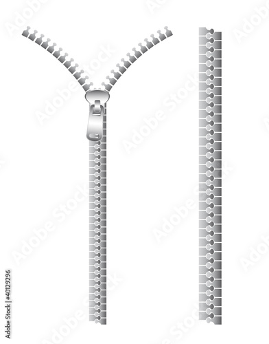 silver zip