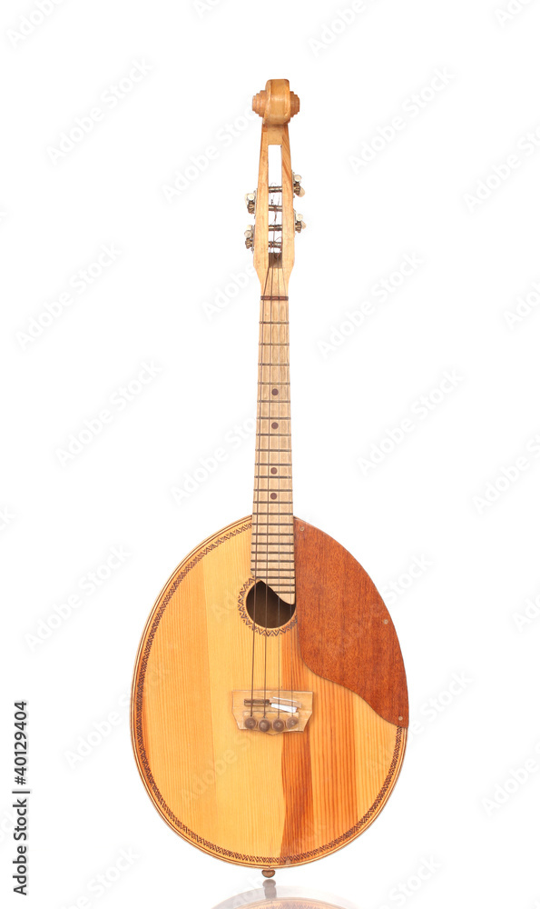 Obraz premium Retro kobza- Ukrainian musical instrument isolated on white