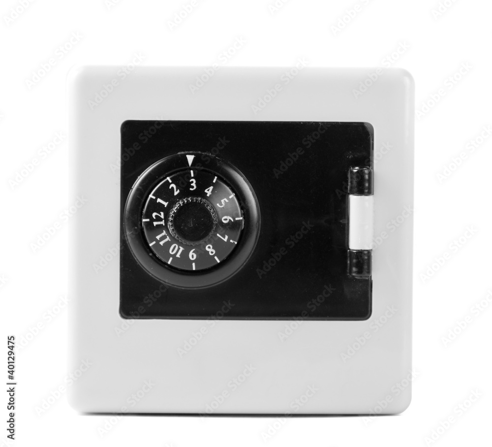 Indoor safety Deposit box, isolated on white background Indoor safety Deposit box, isolated on white background