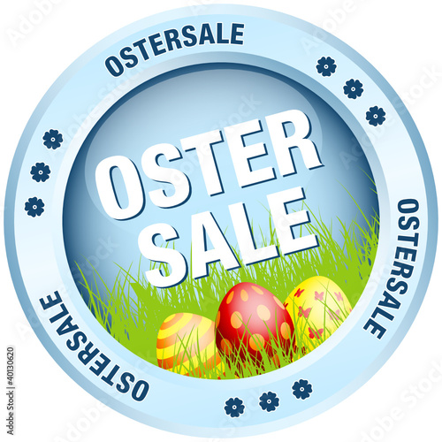 Button Ostersale Ostereier blau