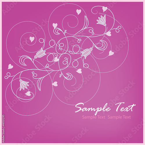 Romantic floral background.The greeting card