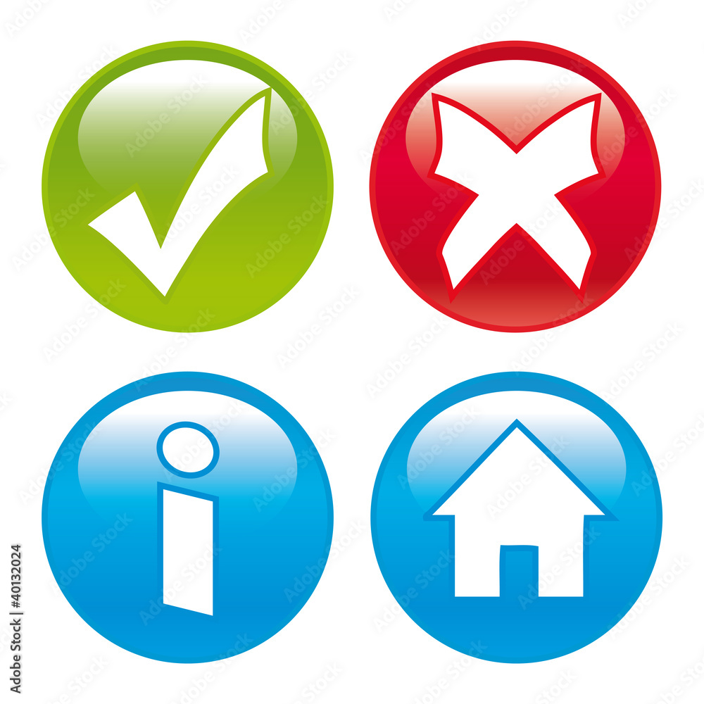 Yes, No, Home, Info Buttons Yes, No, Home, Info Buttons