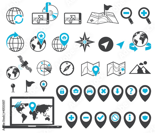 Location and destination icons