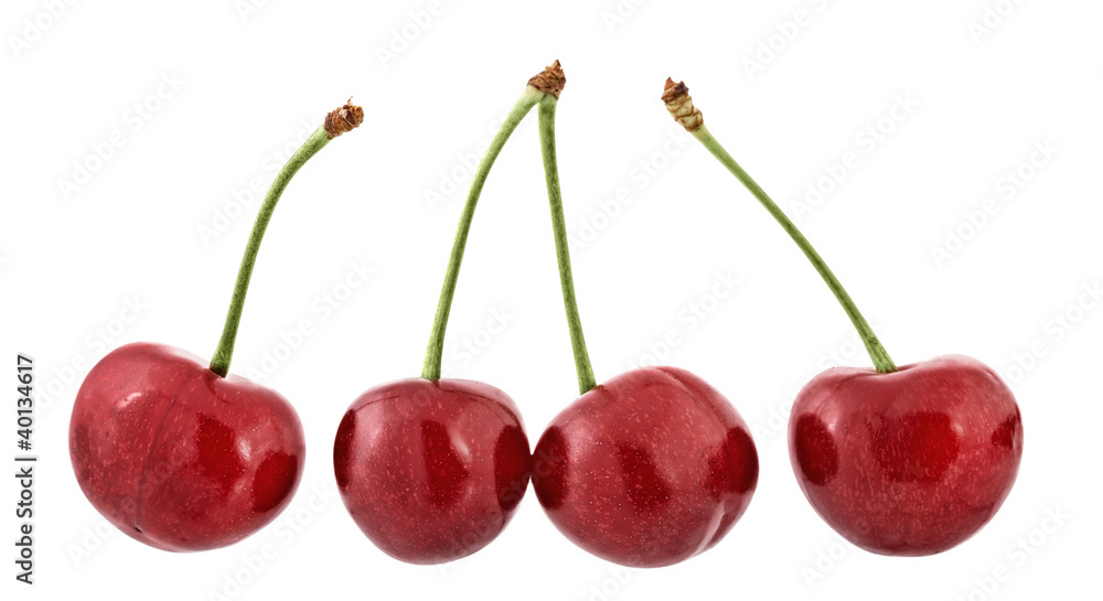 Sweet cherry isolated on white Sweet cherry isolated on white
