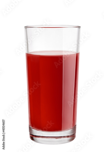 Sour cherry juice in a glass
