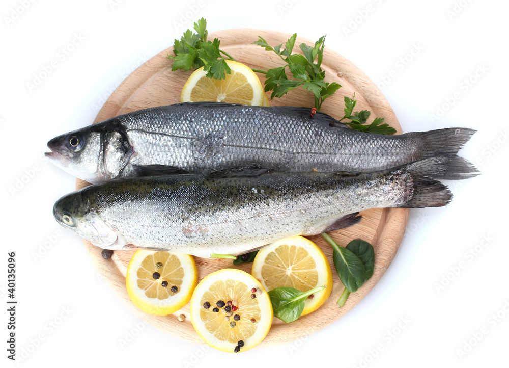 Fresh fishes with lemon, parsley and spice Fresh fishes with lemon, parsley and spice