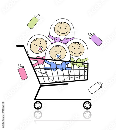 Children in basket