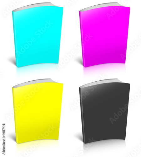 CMYK empty book template photo