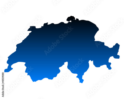 Karte der Schweiz